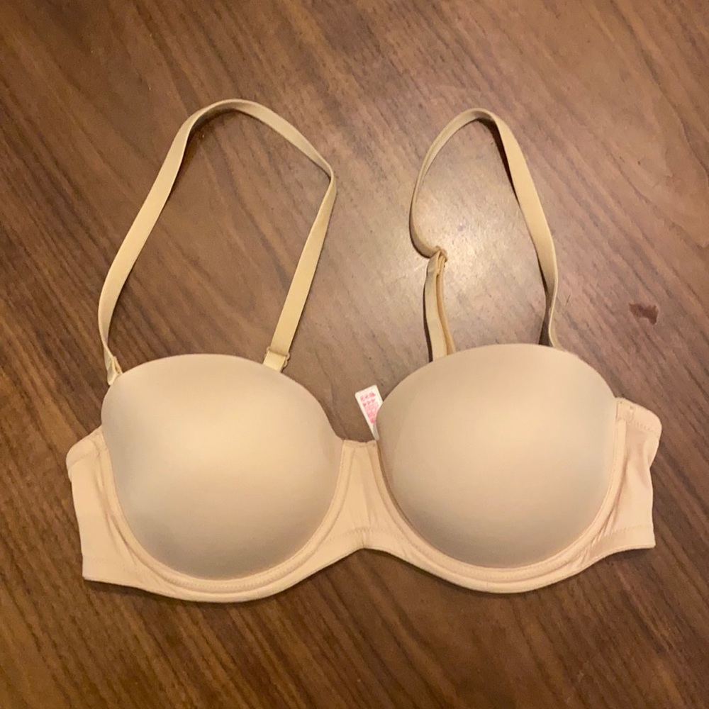 Pink Wear Everywhere Strapless Push Up Bra